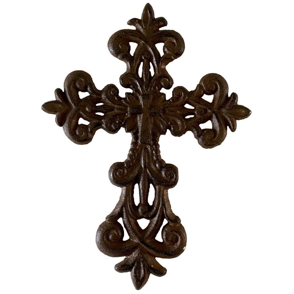Metal Hanging Cross Approximately 9.5 inches